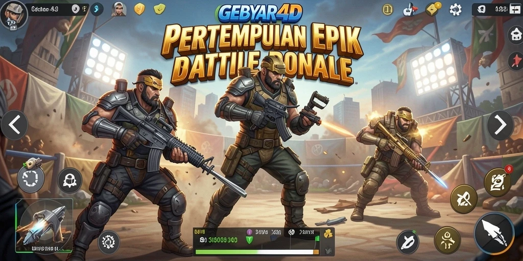 Tangkapan layar menunjukkan aksi memukau dalam pertempuran Battle Royale.