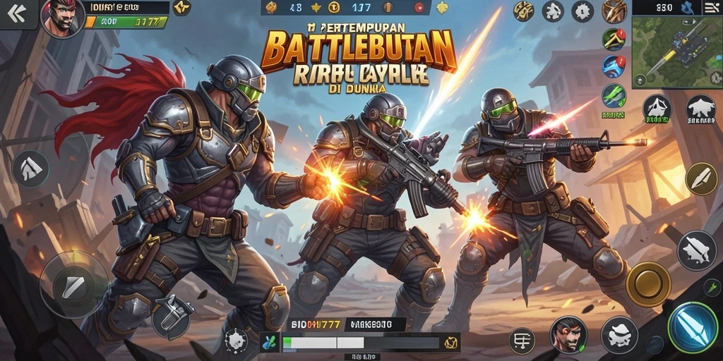 Tangkapan layar gameplay menampilkan pertarungan seru di IDN777.