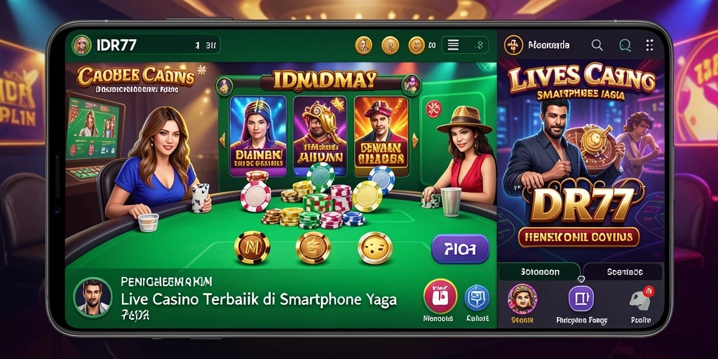 Tampilan gameplay langsung IDR77 dengan dealer profesional.