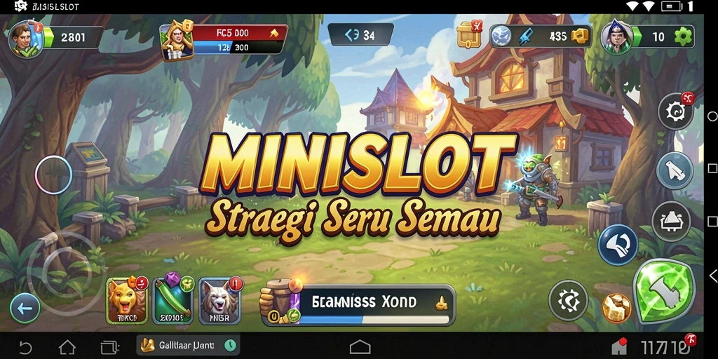 Tangkapan layar gameplay MINISLOT yang menggambarkan aksi strategi.