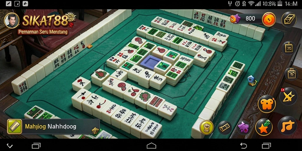 Tampilan gameplay SIKAT88 dengan layout Mahjong yang menarik.