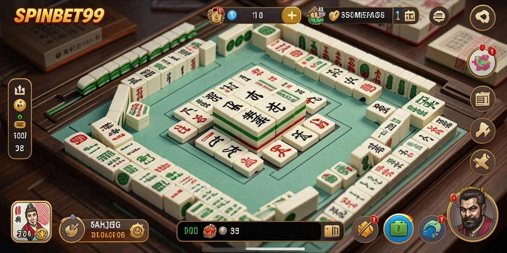 Tampilan gameplay menarik dari SPINBET99 saat bermain Mahjong.